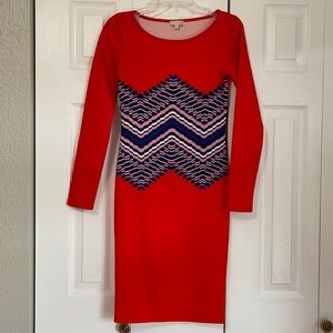 Gianni Bini GB Bodycon Pencil Dress Orange Small